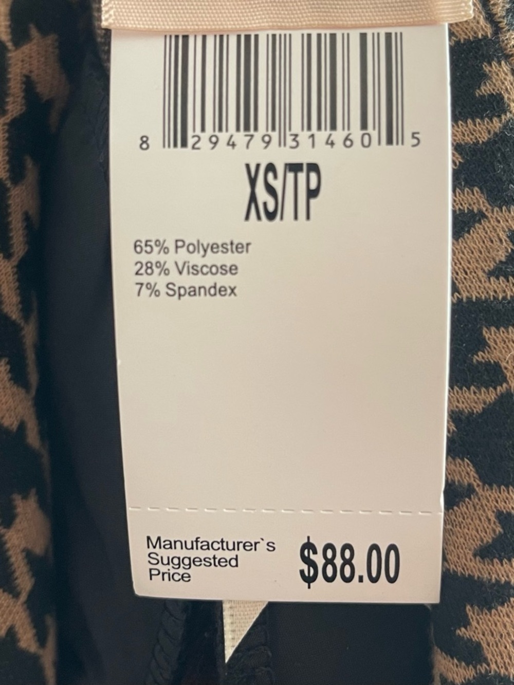 Philosophy Houndstooth Open Cardigan - Black & Camel - Picture 5 of 5